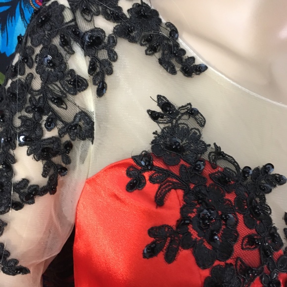 NEW WOMEN’S LONG DRESS SUNVARY Flower Evening Dress Long MAXI WOMENS SIZE LARGE - Picture 4 of 7